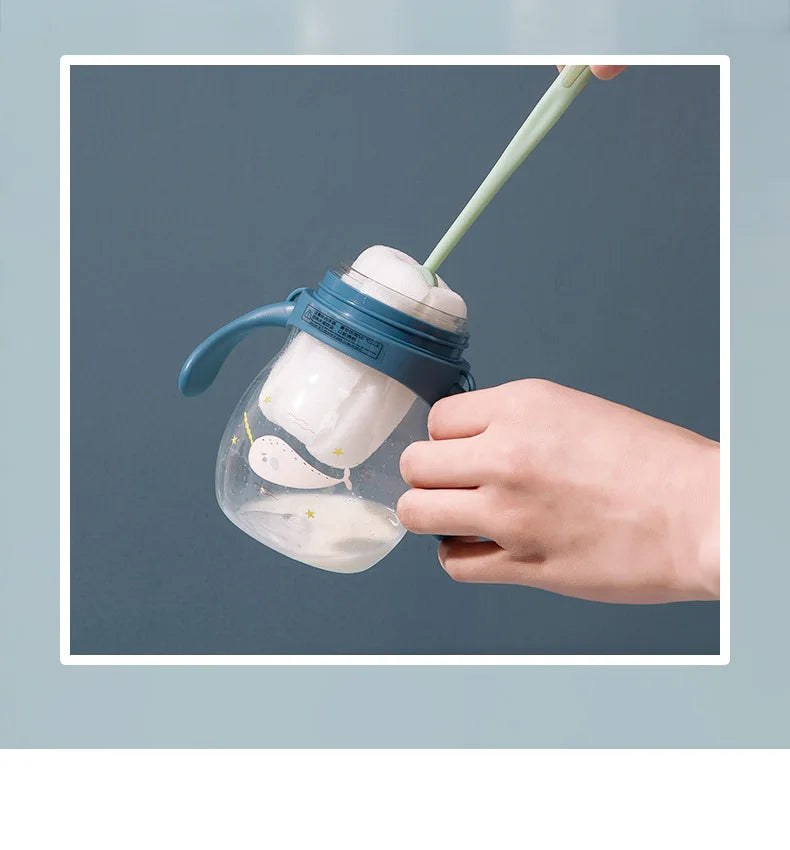 Cup Brush Cup Clean Long Handle Milk Bottle Brush No Dead Angle Remove Tea Stain Sponge Small Brush #2874
