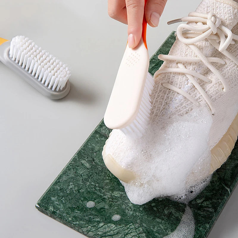 Long Handle Scrubbing Brush Soft Bristle Laundry Clothes Shoes Scrub Brush Portable Plastic Cleaning Brush For Kitchen Bathroom