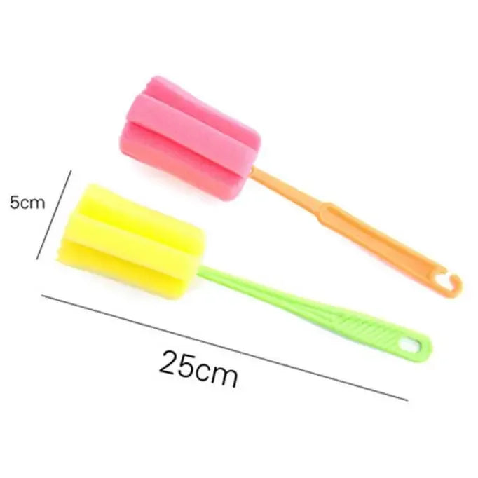 Long Handle Baby Bottle Brush Soft Sponge Brush Water Bottle Glass Cup Washing Cleaner Tool Kitchen Cleaning Tool Specialty Tool