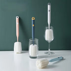 Household sponge head cleaning cup brush long handle thermos brush set washing tea cup bottle cleaning brush