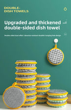 5PCS Double-Side Dish Wash Sponges, Dish Washing Brush Pan Pot, Dishwashing Sponge, Household Cleaning Reusable Kitchen Tools