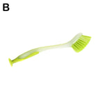 Multifunctional Pot Cleaning Brush Vertical Dishwashing Brush Kitchen Suction Cup Type Sink Cleaning Scrub LongHandle Tool Brush