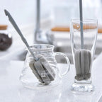 2493 Sponge Cup Brush Milk Bottle Brush Steel Ball Long Handle Spongy Brush Kitchen Household Cleaning Brush