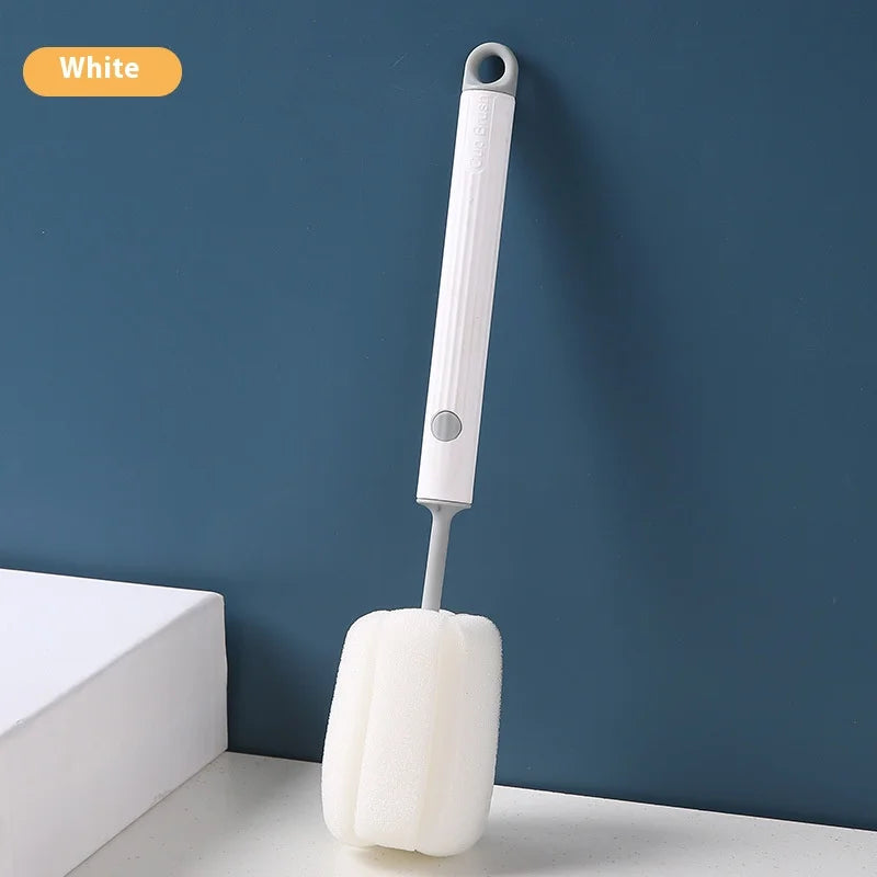 New Nordic-style Cup Brush Long-handled Sponge Cup Brush Detachable and Replaceable Head Baby Bottle and Thermos Cup Clean Brush