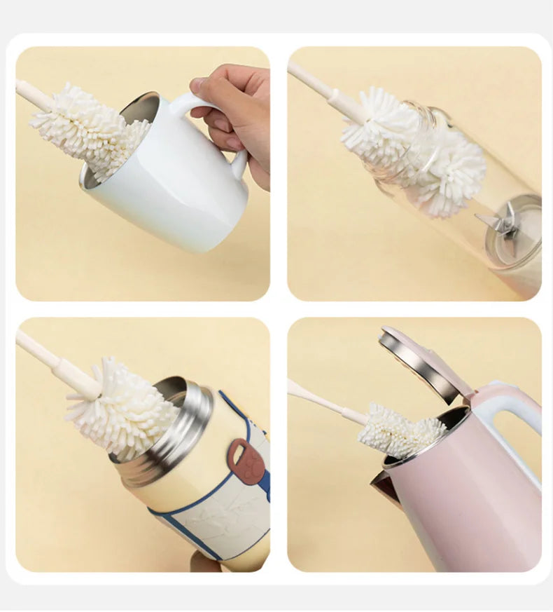 GIANXI Sponge Brush Cup Scrubber Glass Cleaner Kitchen Cleaning Tool Long Handle Drink Wineglass Bottle Household