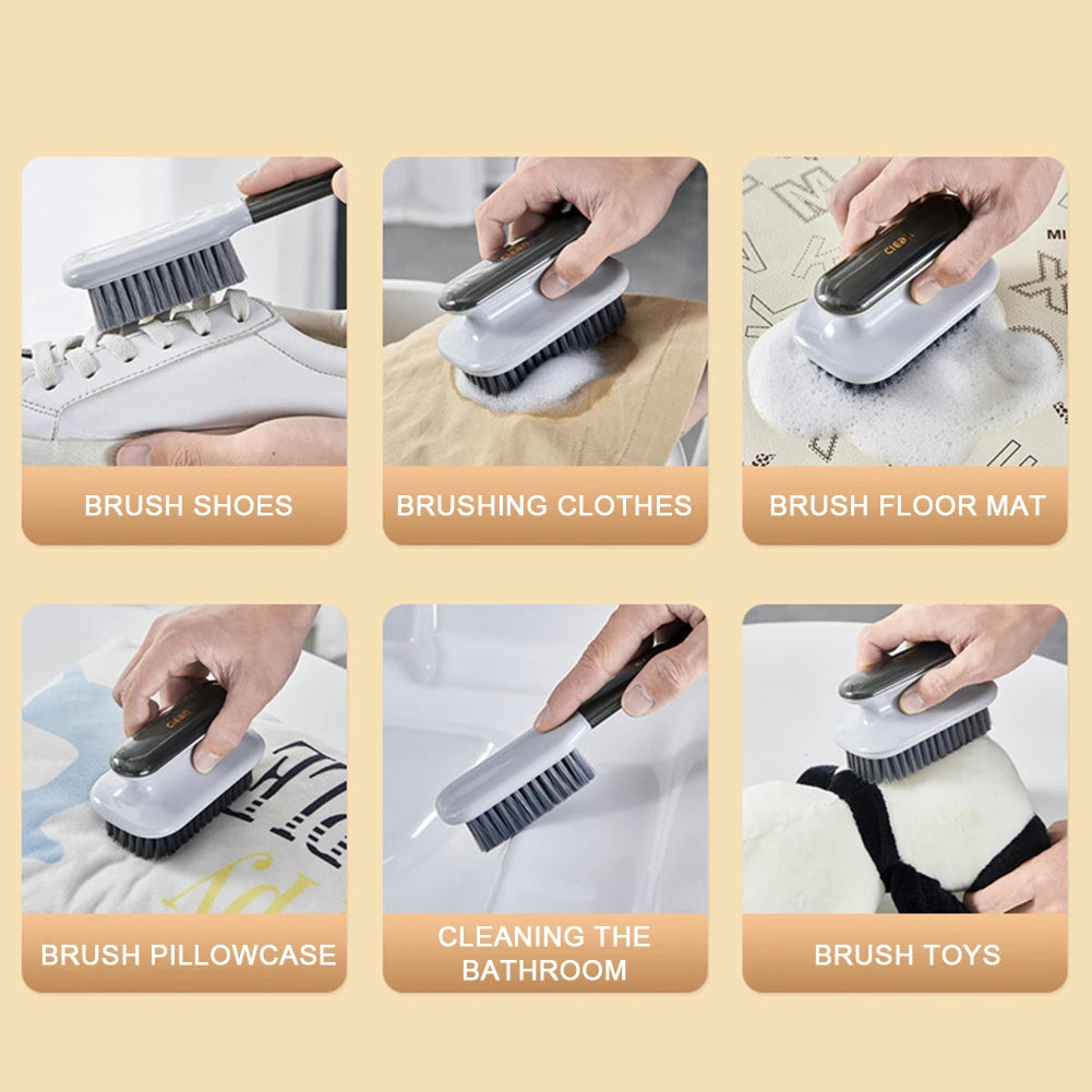 2Pcs Shoe Cleaning Brush Plastic Clothes Scrubbing Household Multi-functional Cleaning Tool Commercial Washing Brush Accessories