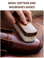 1 Piece Solid Wood Wool Shoe Brush, Polishing, Cleaning, Care Brush, Suitable For Leather Or Fabric Shoes, Cleaning Brush