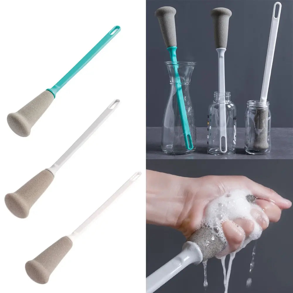 Long Handle Sponge Cup Brush Thermal Cup Scrubber Glass Bottle Clean Tools Drink Wineglass Glass Cup Cleaning Brush