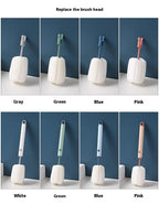 New Nordic-style Cup Brush Long-handled Sponge Cup Brush Detachable and Replaceable Head Baby Bottle and Thermos Cup Clean Brush