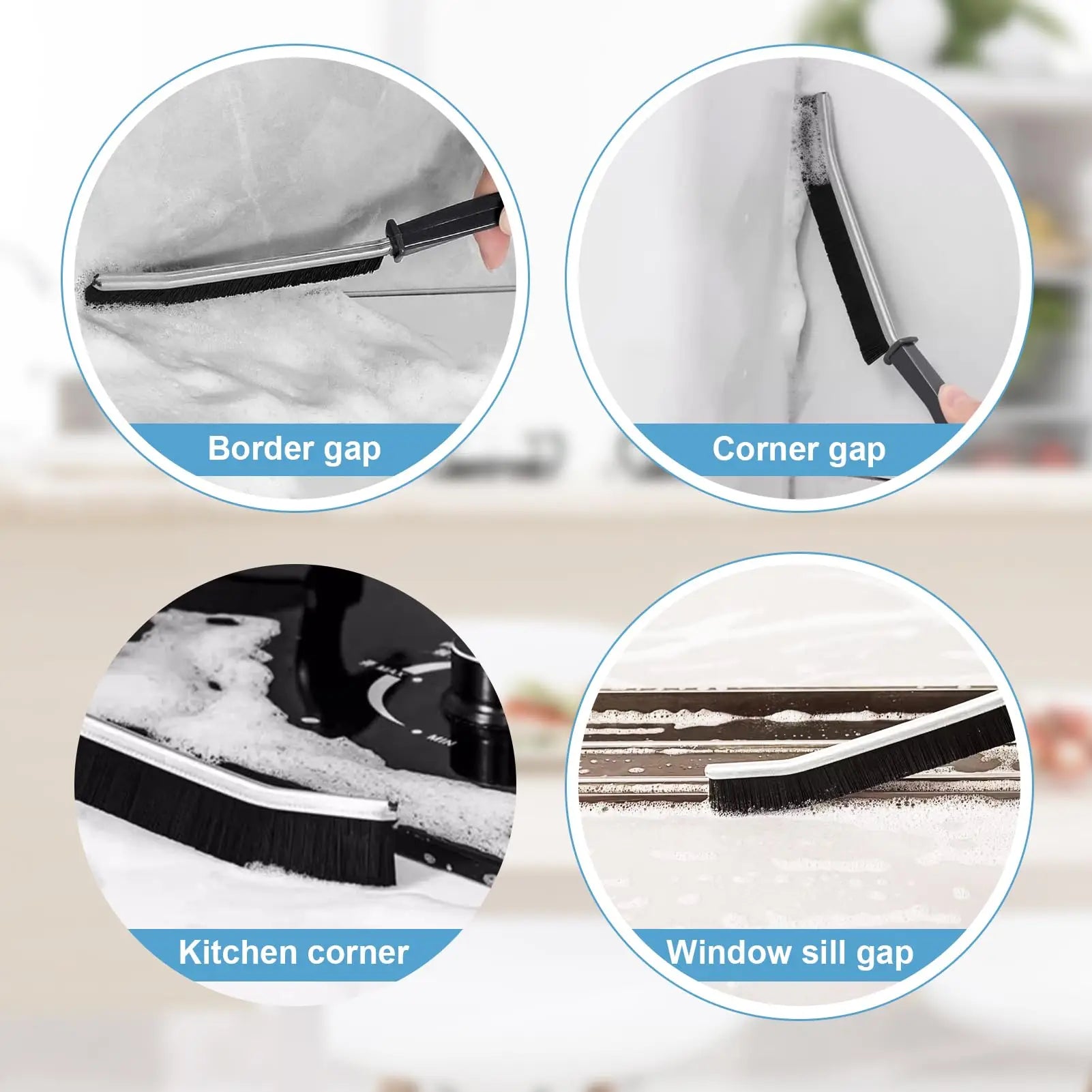 5/8/13 Kitchen Cleaning Brush Set,Deep Clean Gas Stove Brass Brush Gap Cleaning Brushes for Small Spaces,Window, Bathroom