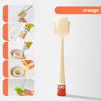 1PC Special sponge brush for washing cups Baby Bottle Straw Brush Five in one long handled cup brush Water cup cleaning artifact