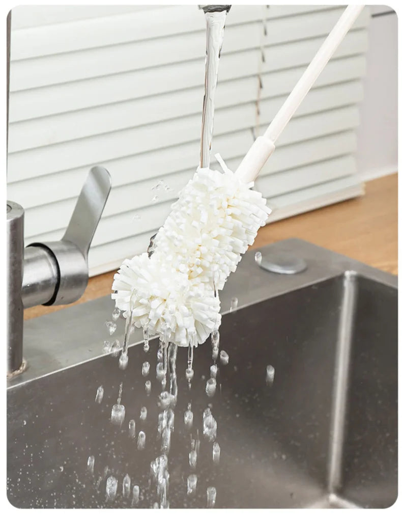 GIANXI Sponge Brush Cup Scrubber Glass Cleaner Kitchen Cleaning Tool Long Handle Drink Wineglass Bottle Household