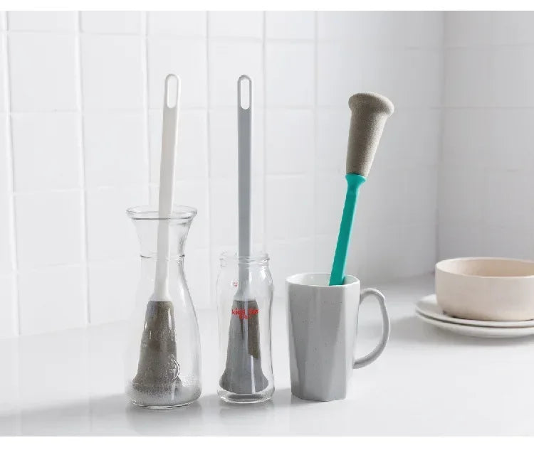 Milk Bottle Brush Scrubber Sponge Cleaner Kitchen Cleaning Tool Long Handle No Dead Angle Drink Bottle Glass Cup Cleaning Brush
