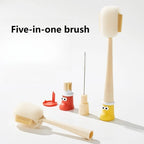 1set Bottle Brush Cup Scrubber Pacifier Bottle Brush Set Sponge Long Handle for Drink Bottle Glass Cup Brush Cleaning Tool