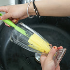 Tulip Style Reusable Cup Brush with Long Handle, Sponge Brush with Removable Sponge Head for Easy Cleaning Glasses,Water Cups