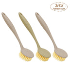 1/3/10pcs long handle pot brush, compact kitchen cleaning brush, dishwashing brush, cookware brush (mixed colors)