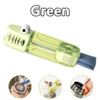 3-in-1 Crocodile Cup Lid Cleaning Brush 180° Rotatable Cup Crevice Cleaning Tools Bottle Crevice Cleaner Brush for Home Kitchen