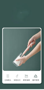 Household sponge head cleaning cup brush long handle thermos brush set washing tea cup bottle cleaning brush