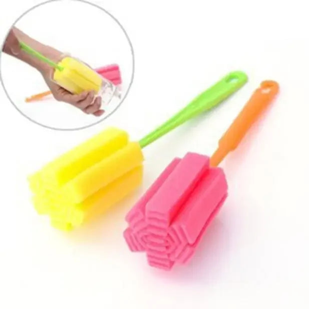 Long Handle Baby Bottle Brush Soft Sponge Brush Water Bottle Glass Cup Washing Cleaner Tool Kitchen Cleaning Tool Specialty Tool