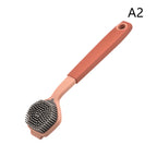 1PC Cleaning Brush Kitchen Soft Plastic Long Handle Silicone Brush Dishes Scrub POTS Brush Decontamination Cleaning Brush