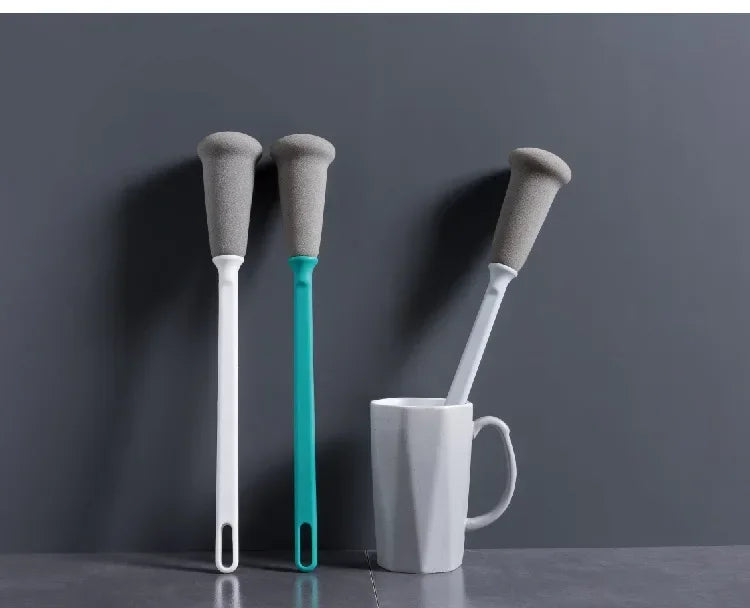 Milk Bottle Brush Scrubber Sponge Cleaner Kitchen Cleaning Tool Long Handle No Dead Angle Drink Bottle Glass Cup Cleaning Brush
