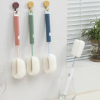 Removable Long Handle Soft Sponge Brush Kitchen Washing Cleaning Tool For Coffee Drink Wineglass Bottle Glass Cup Brush
