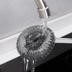 Strong Decontamination Cleaning Brush Long Handle Pot Brush Kitchen Pan Pot Dishes Cleaning Brush Steel Wire Metal Wool Scourer